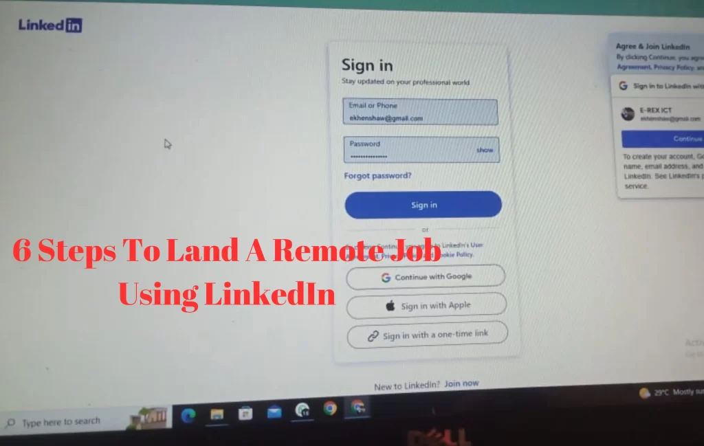 6 Steps To Land A Remote Job Using LinkedIn