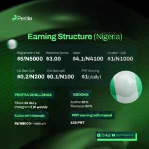 Peritia Earning Structure